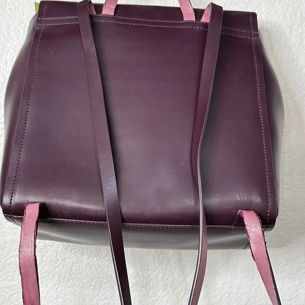 Kate Spade Leather Backpack Burgundy